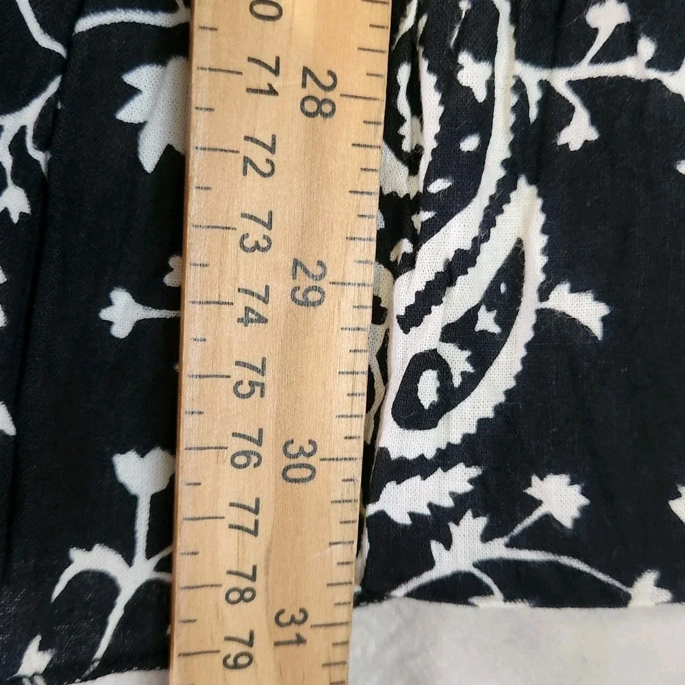 Rampage Circle Skirt‎ Size 7 Low Rise Bohemian Black White Midi Festival Summer